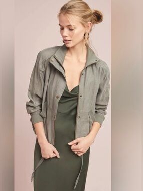 Anthropologie Marrakech Jacket 
Cupro Green
Medium 
EUC